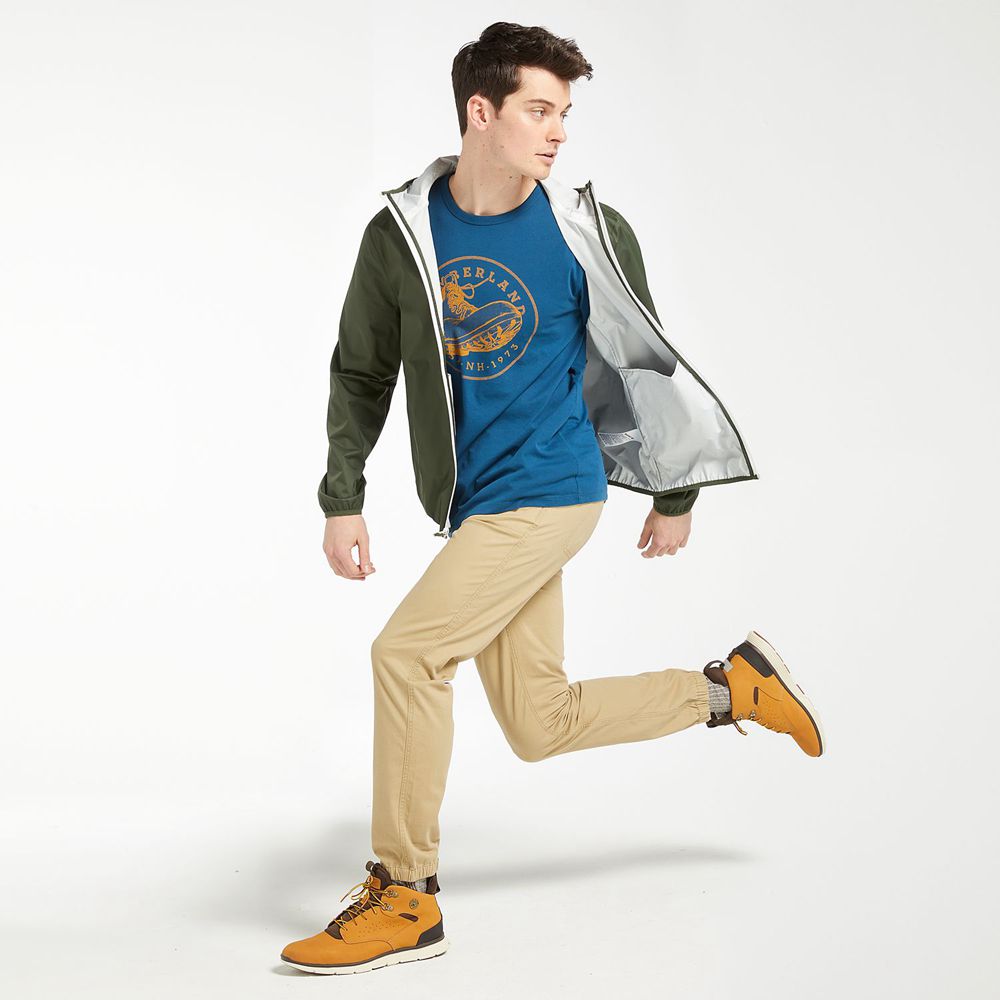 Chaquetas Timberland Hombre Mt. Franklin Waterproof Packable Shell Verde Oscuro - Chile YFG-036287
